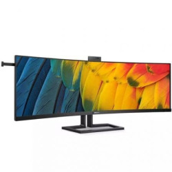 Monitor profesional ultraparonámico curvo philips 45b1u6900ch 44.5'/ dual qhd/ webcam/ multimedia/ regulable en altura/ negro