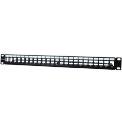 Patch panel phasak pa 3424/ 24 puertos/ cat.6/ altura 1u/ gestión de cable/ conectores rj45 utp no incluidos