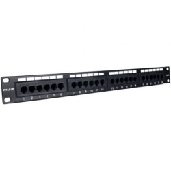 Patch panel phasak pu 2420/ 24 puertos/ cat.6/ altura 1u