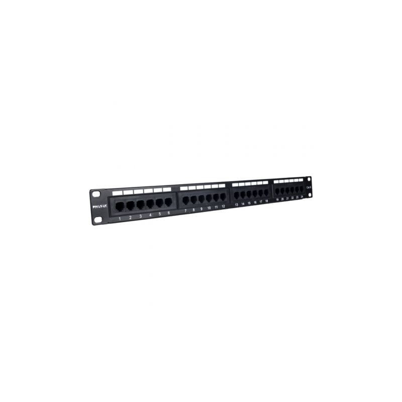 Patch panel phasak pu 2420/ 24 puertos/ cat.6/ altura 1u