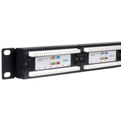 Patch panel phasak pu 2420/ 24 puertos/ cat.6/ altura 1u