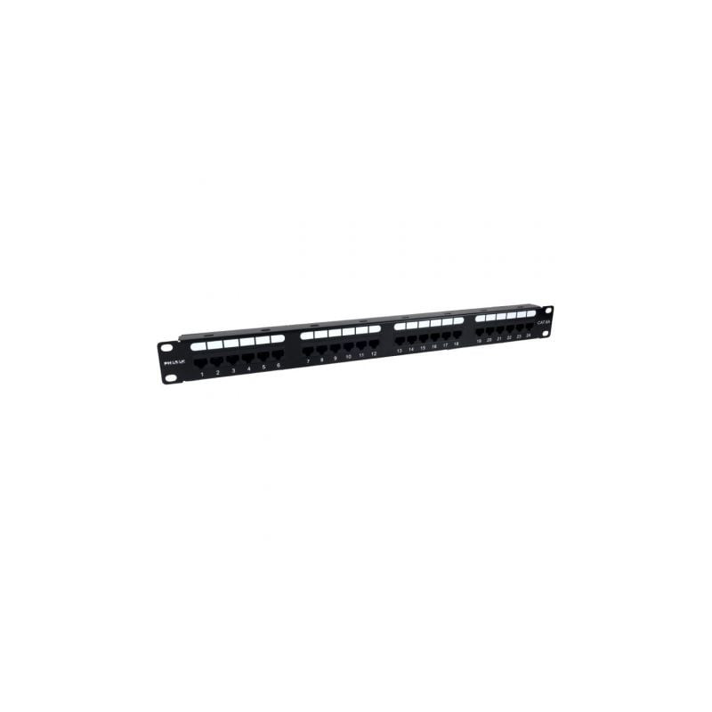 Patch panel phasak pu 2421/ 24 puertos/ cat.6a/ altura 1u