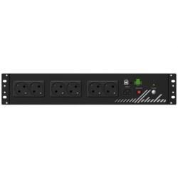 Unidad de distribución para alimentación phasak compact 800 va/ 9a/ 8x schuko/ formato rack 2u