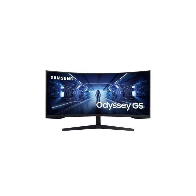 Monitor gaming ultrapanorámico curvo samsung odyssey g5 lc34g55twwp 34'/ uwqhd/ 1ms/ 165hz/ va/ negro