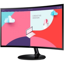 Monitor curvo samsung essential monitor s3 s24c364eau/ 24'/ full hd/ negro