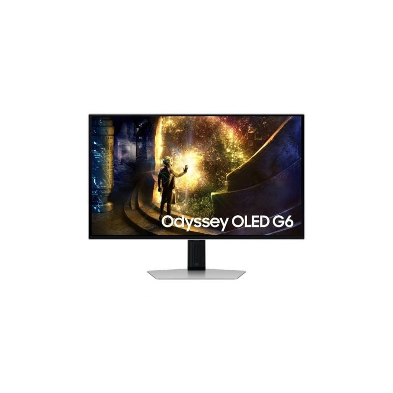 Smart monitor gaming curvo samsung oled odyssey g6 s27dg610su 27'/ qhd/ 0.03ms/ 240hz/ va/ regulable en altura/ smart tv/ plata