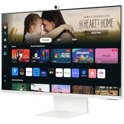 Smart monitor samsung m8 s32dm801uu 32'/ 4k/ smart tv/ webcam/ multimedia/ regulable en altura/ blanco