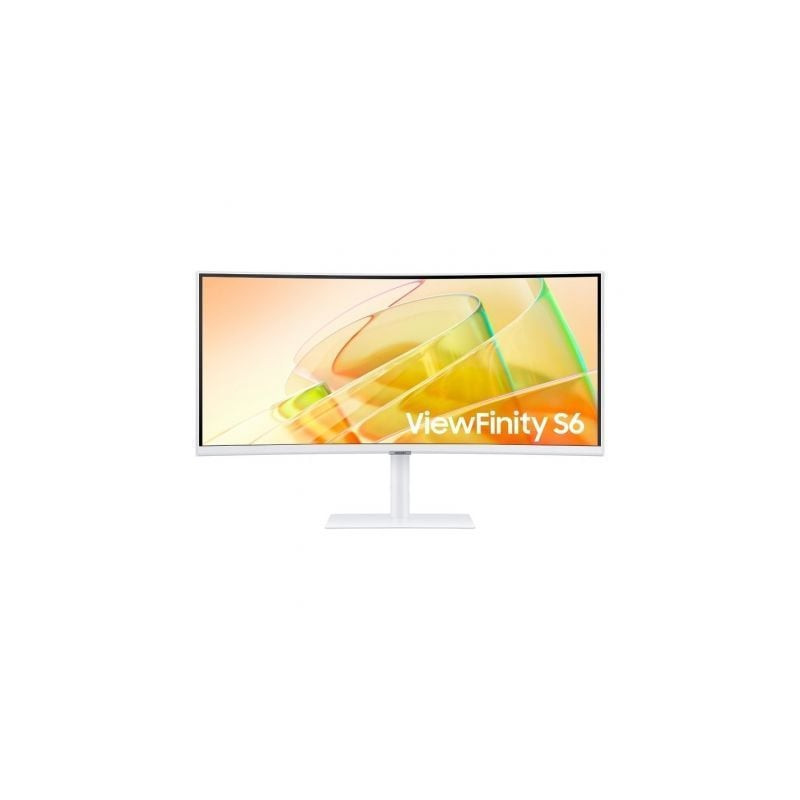 Monitor profesional ultraparonámico curvo samsung viewfinity s6 s34c650tau 34'/ uwqhd/ multimedia/ regulable en altura/ blanco