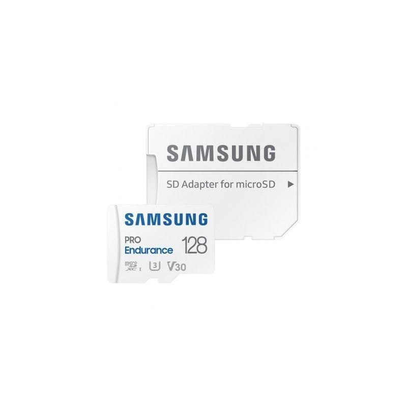 Tarjeta de memoria samsung pro endurance 128gb microsd xc con adaptador/ clase 10/ 100mbs