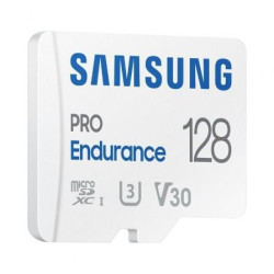 Tarjeta de memoria samsung pro endurance 128gb microsd xc con adaptador/ clase 10/ 100mbs