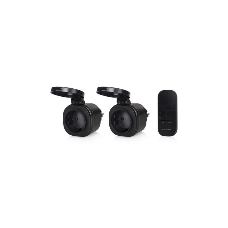 Set de mini enchufes para exterior smartwares sh4-99653/ negros