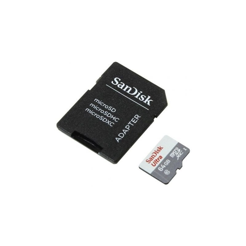 Tarjeta de memoria sandisk ultra 64gb microsd xc con adaptador/ clase 10/ 100mb/s