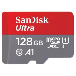 Tarjeta de memoria sandisk ultra 128gb microsd xc con adaptador/ clase 10/ 140mbs