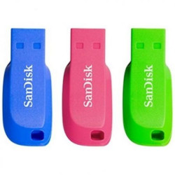 Pendrive 32gb sandisk cruzer blade pack 3 usb 2.0