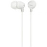 Auriculares intrauditivos sony mdr-ex15ap/ con micrófono/ jack 3.5/ blancos