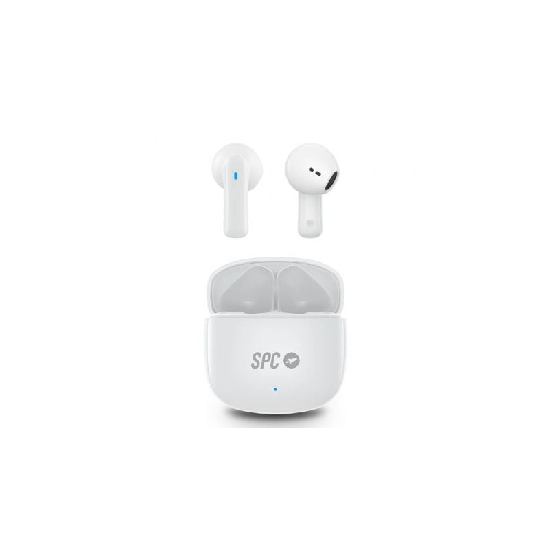 Auriculares bluetooth spc zion 2 play con estuche de carga/ autonomía 7h/ blancos