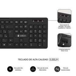 Teclado y ratón inalámbrico subblim combo business slim cssw10/ negro