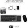 Teclado y ratón inalámbrico subblim combo dual prestige extendido/ gris y negro