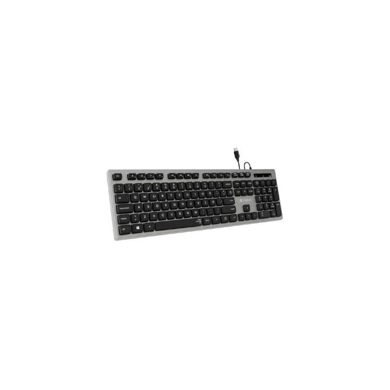 Teclado subblim wired ergo keys silent flat hq/ gris