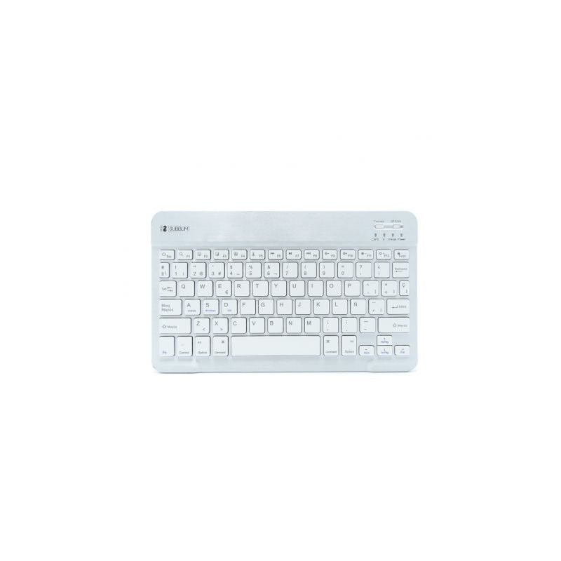 Teclado compacto inalámbrico por bluetooth subblim smart/ plata