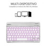 Teclado compacto inalámbrico por bluetooth subblim smart backlit/ plata