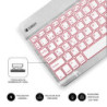 Teclado compacto inalámbrico por bluetooth subblim smart backlit/ plata