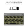 Teclado compacto inalámbrico por bluetooth subblim smart backlit/ gris