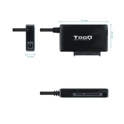 Adaptador para discos duros 2.5'/3.5' tooq tqhda-02c/ usb tipo-c macho - sata