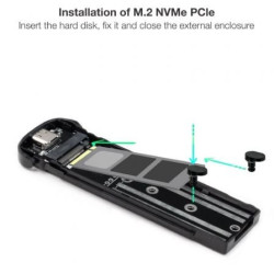 Caja externa para disco ssd m.2 nvme tooq tqe-2201bl/ usb 3.1 gen2/ sin tornillos