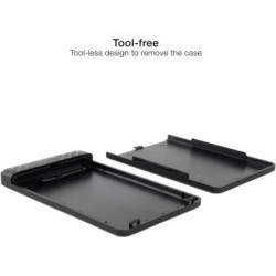 Caja externa para disco duro de 2.5' tooq tqe-2500b/ usb 3.1/ sin tornillos