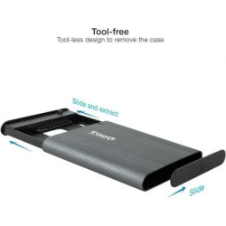 Caja externa para disco duro de 2.5' tooq tqe-2503g/ usb 3.1/ sin tornillos