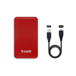 Caja externa para disco duro de 2.5' tooq tqe-2528r/ usb 3.1/ sin tornillos