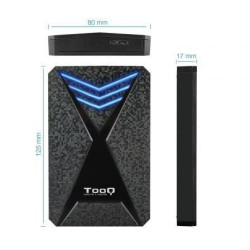 Caja externa gaming para disco duro de 2.5' tooq tqe-2550bl/ usb 3.1/ sin tornillos