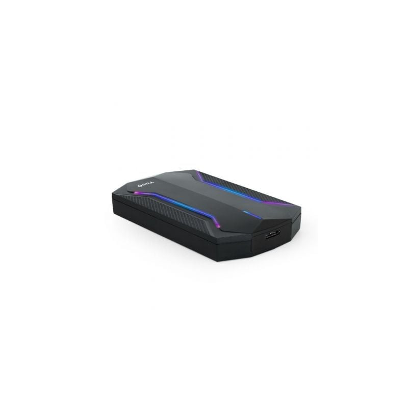 Caja externa gaming para disco duro de 2.5' tooq tqe-2599rgb/ usb 3.1/ sin tornillos