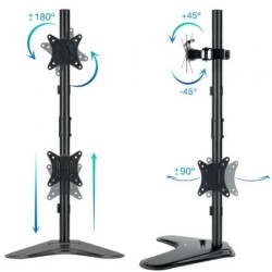 Soporte para 2 monitores tooq db1703tnv-b/ hasta 9kg