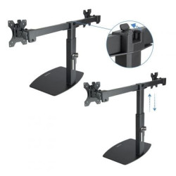 Soporte para 2 monitores tooq db1727tn-b/ hasta 6kg