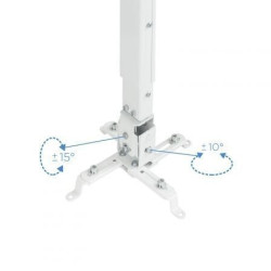 Soporte de techo para proyector tooq pj2012t-w/ inclinable/ hasta 20kg