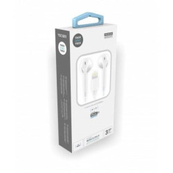 Expositor de auriculares tech one tech eartech tec1203/ con micrófono/ lightning/ incluye 10 auriculares blancos