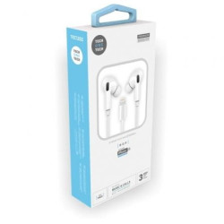 Expositor de auriculares tech one tech eartech tec1203/ con micrófono/ lightning/ incluye 10 auriculares blancos