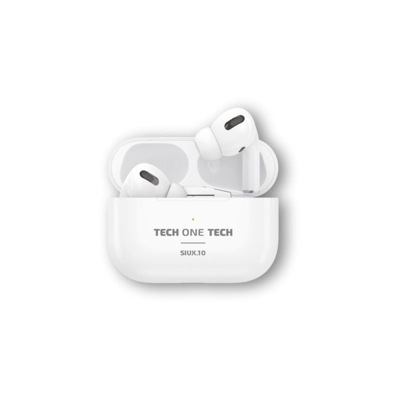 Auriculares bluetooth tech one tech siux.10 tec1410/ con estuche de carga/ autonomía 5h/ blancos