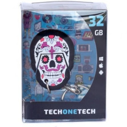 Pendrive 32gb tech one tech calavera pinky usb 2.0