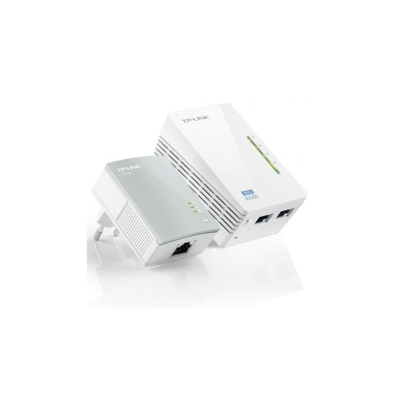 Adaptador powerline tp-link wpa4220kit 500mbps/ alcance 300m/ pack de 2