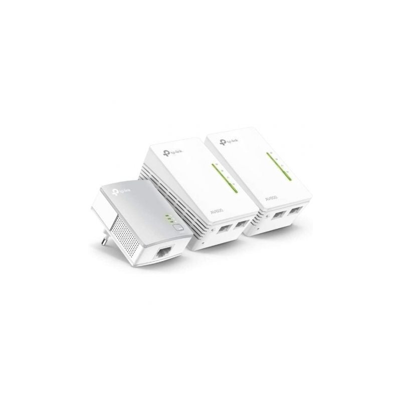 Adaptador powerline tp-link wpa4220tkit 500mbps/ alcance 300m/ pack de 3