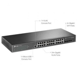 Switch gestionable tp-link omada tl-sg3428 28 puertos/ rj-45 10/100/1000/ sfp