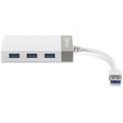 Hub usb 3.0 trendnet tu3-etgh3/ 3xusb/ 1xrj45/ blanco y gris