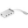 Hub usb tipo-c trendnet tuc-h4e/ 4xusb/ blanco y gris