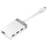 Hub usb tipo-c trendnet tuc-h4e/ 4xusb/ blanco y gris