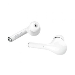 Auriculares bluetooth trust nika touch con estuche de carga/ autonomía 6h/ blancos