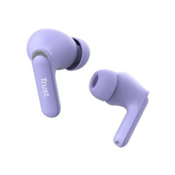 Auriculares bluetooth trust yavi enc con estuche de carga/ morados