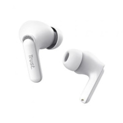 Auriculares bluetooth trust yavi enc con estuche de carga/ blancos